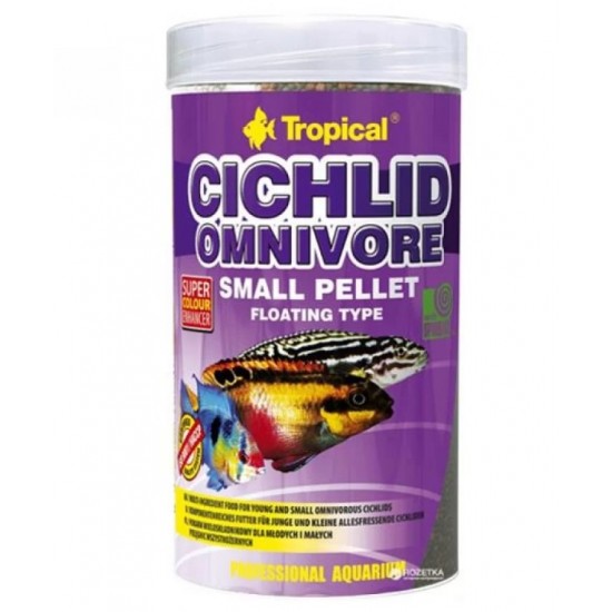 Tropical Cichlid Omnivore Small Pellet 250ml 90gr