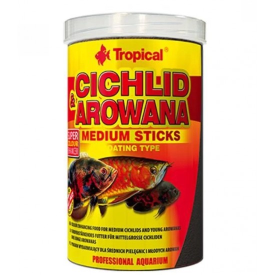 Tropical Cichlid Arowana Medium Sticks 250ml 90gr