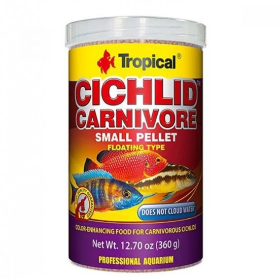 Tropical Cichlid Carnivore Small Pellet 1000ml 360gr