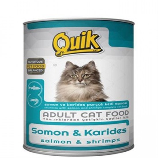 Quik Kedi Konservesi Somon Karides 415 gr